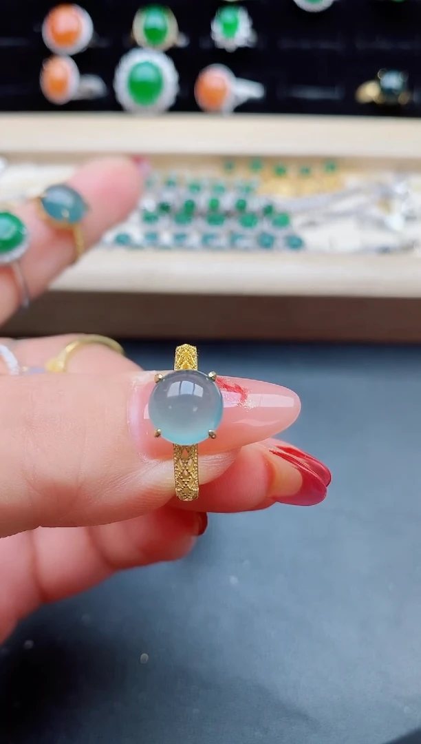 【闪购商品】翡翠戒指银S925镶嵌508550