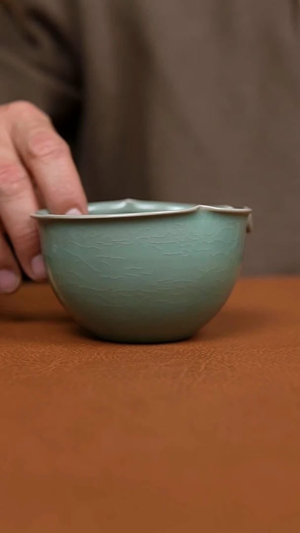 杯仿古翡翠绿纯手工葫芦公道杯一级礼盒