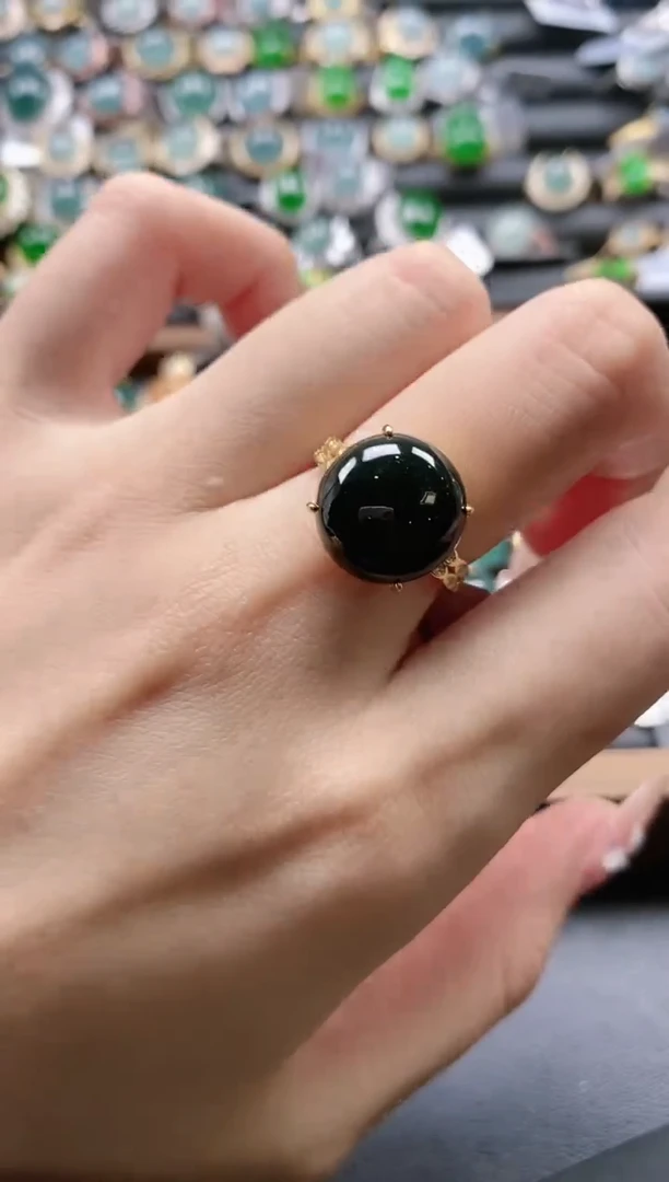 【闪购商品】翡翠戒指银S925镶嵌51151