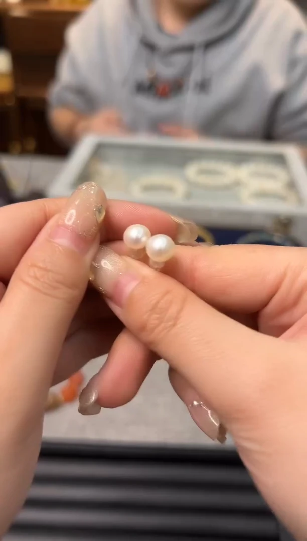 【闪购商品】淡水珍珠耳饰银S925镶嵌耳饰-530312