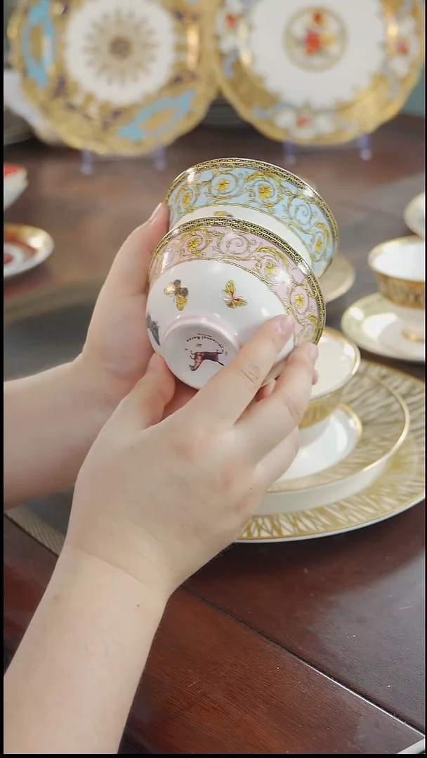 瓷片4英寸奶茶碗 混搭  微瑕