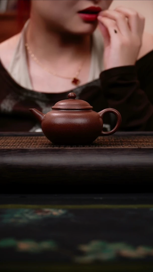 茶壶紫砂半掀盖 水平壶 紫泥