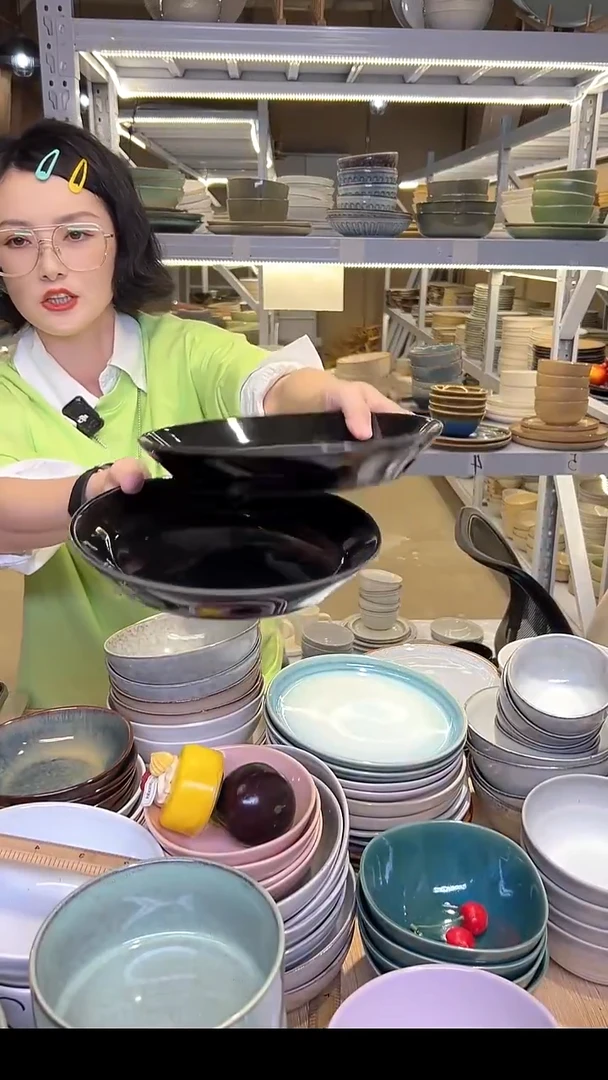 瓷304 外贸尾货高温釉下彩陶瓷餐具默认微瑕