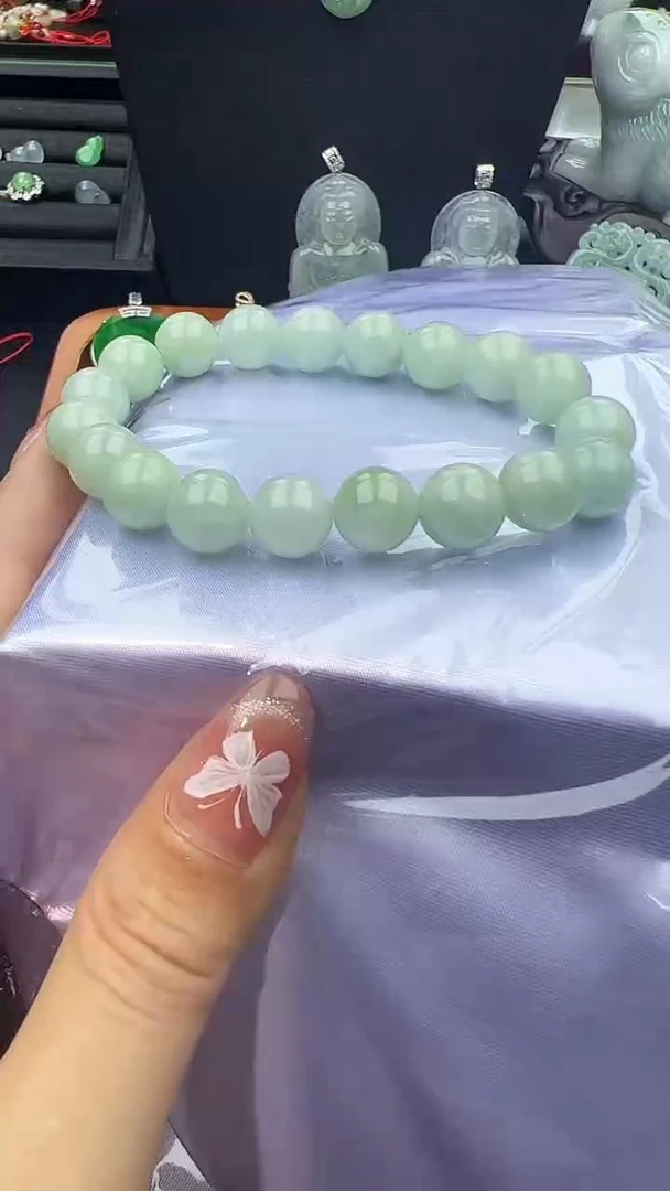 未镶嵌手串翡翠玉珠手串卡9左右