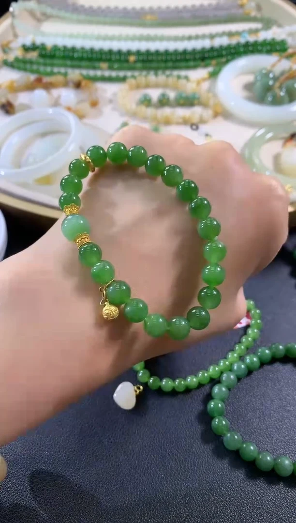 手串未镶嵌和田玉A10丨多样性发其一丨2980