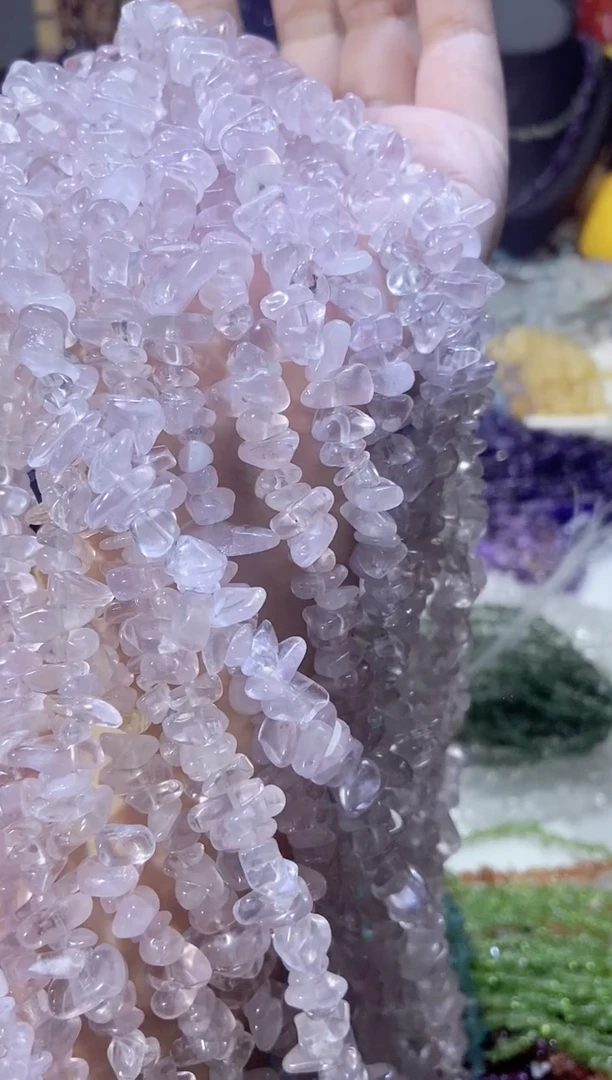 未镶嵌珠宝半成品水晶透紫马粉
