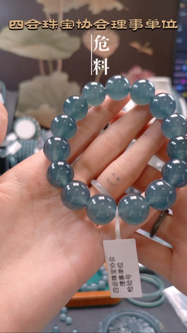 翡翠未镶嵌颈饰天然a货翡翠15mm手串