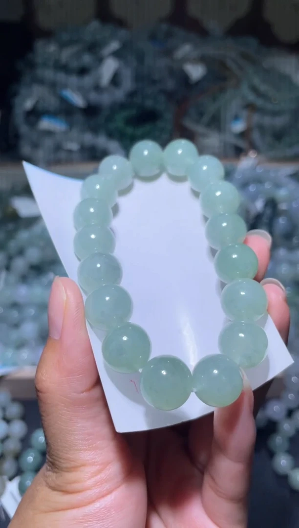 未镶嵌定制翡翠天然缅甸翡翠手串61