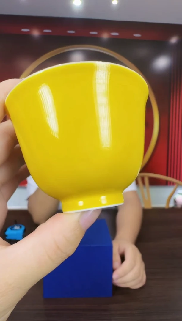 508函夏非遗帝王黄单色釉花神杯