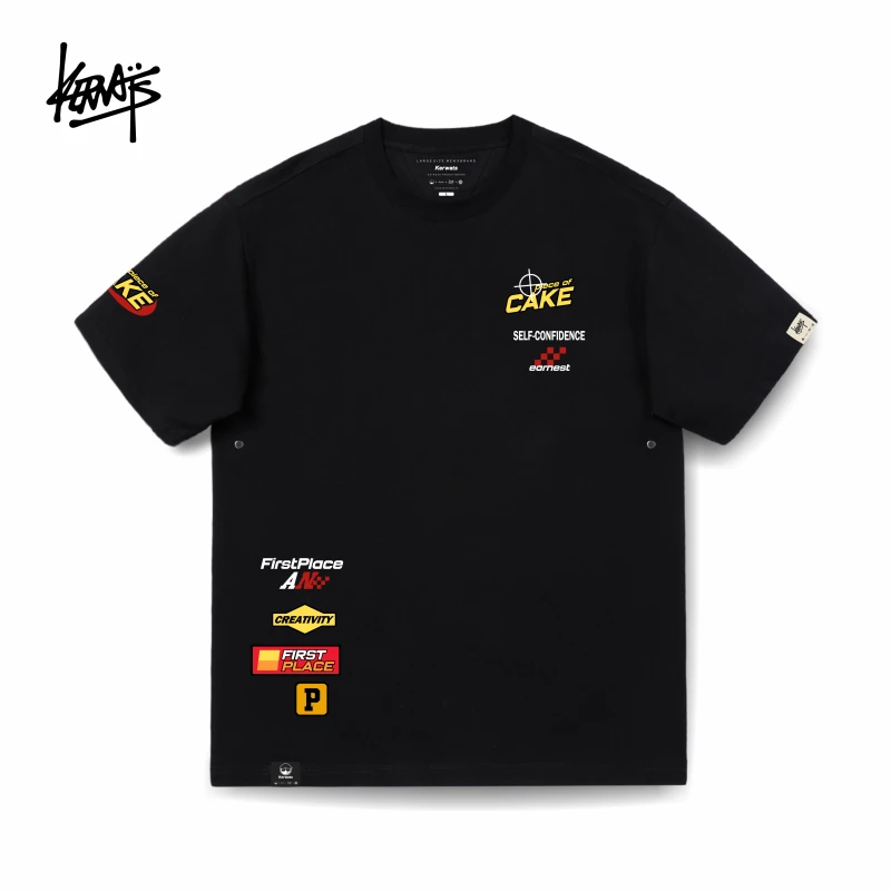 【KERWATS/可维斯品牌】机车风印花短袖T恤男女款夏季潮流百搭半袖