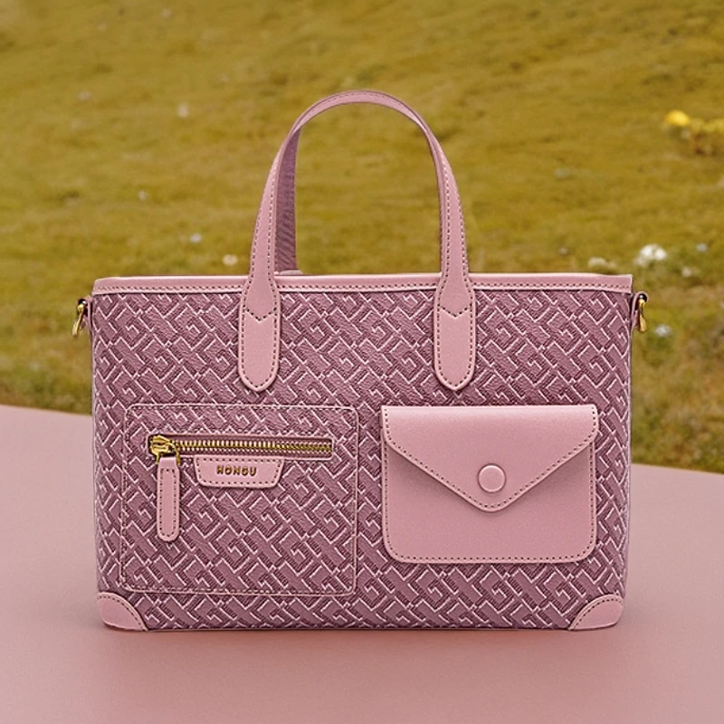 HONGU/红谷通勤休闲复古时尚托特包