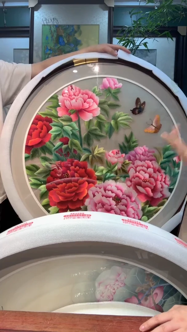 刺绣非遗苏绣手工工艺品带框装饰画不包邮