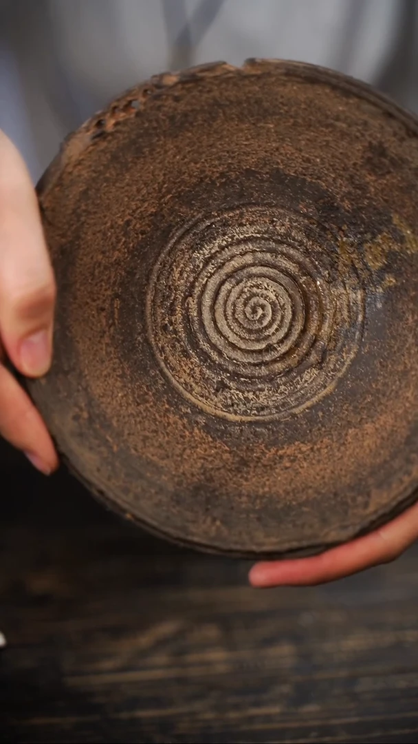 全手工制作 南蛮残破壶承17CM