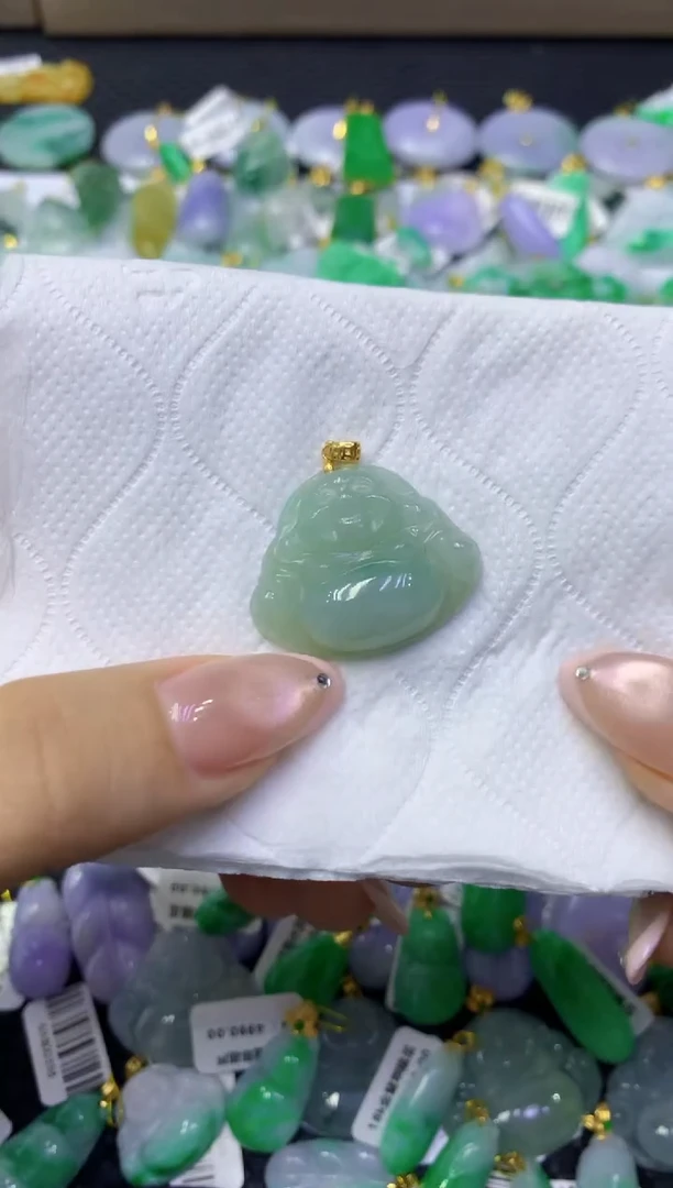 颈饰未镶嵌翡翠天然缅甸翡翠A货