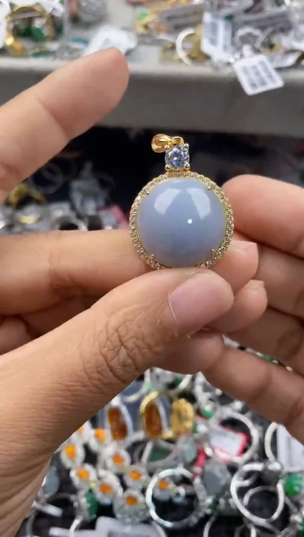 银S925镶嵌戒指翡翠777      3