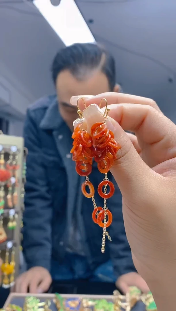 【闪购商品】翡翠耳饰合金228翡翠耳钩