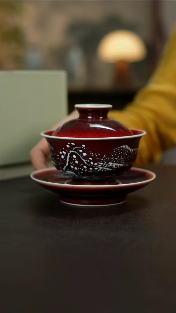 杯景德镇陶瓷杯碗柴烧多人