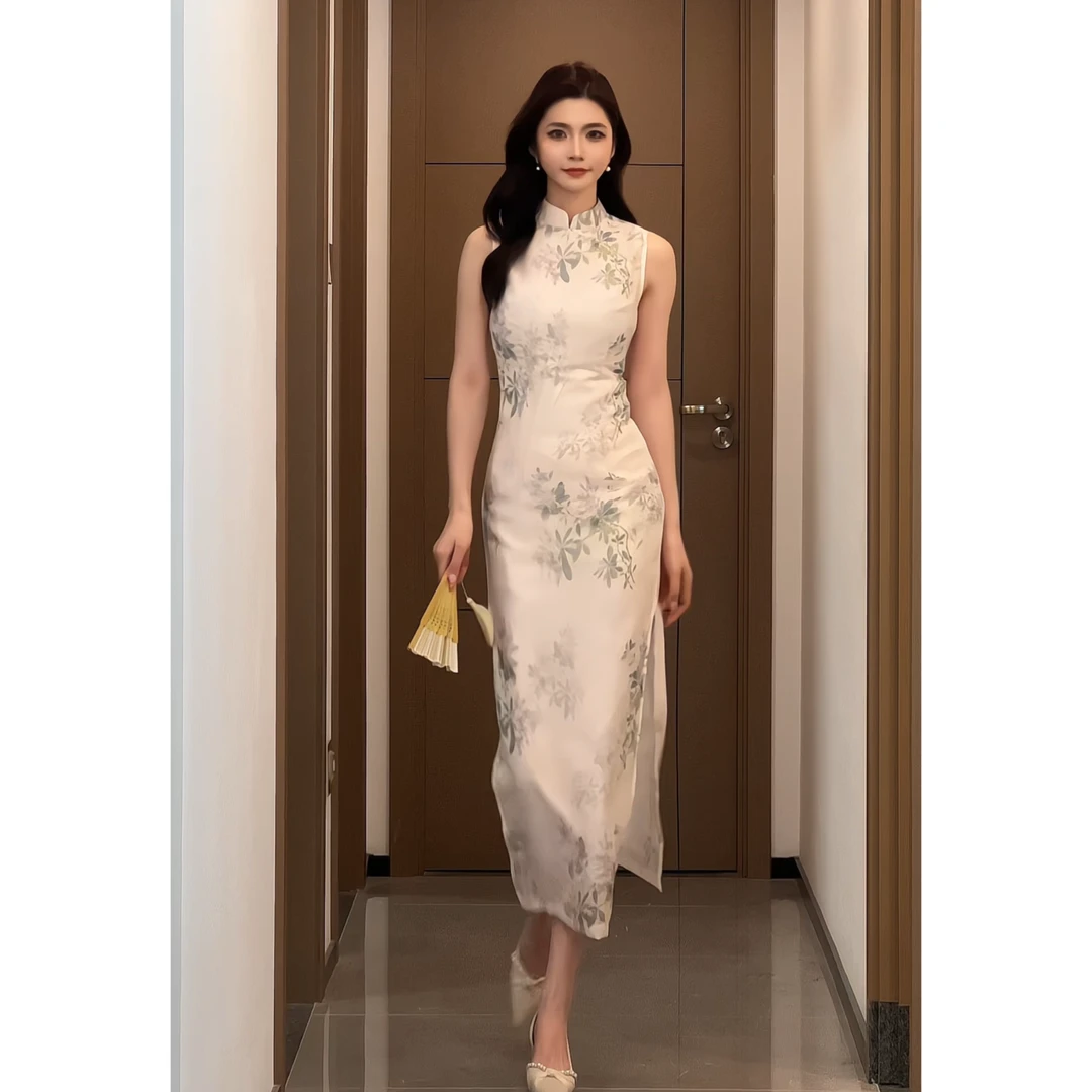 新中式百搭旗袍民国夏季2025新款老上海高端日常可穿气质优雅裙子