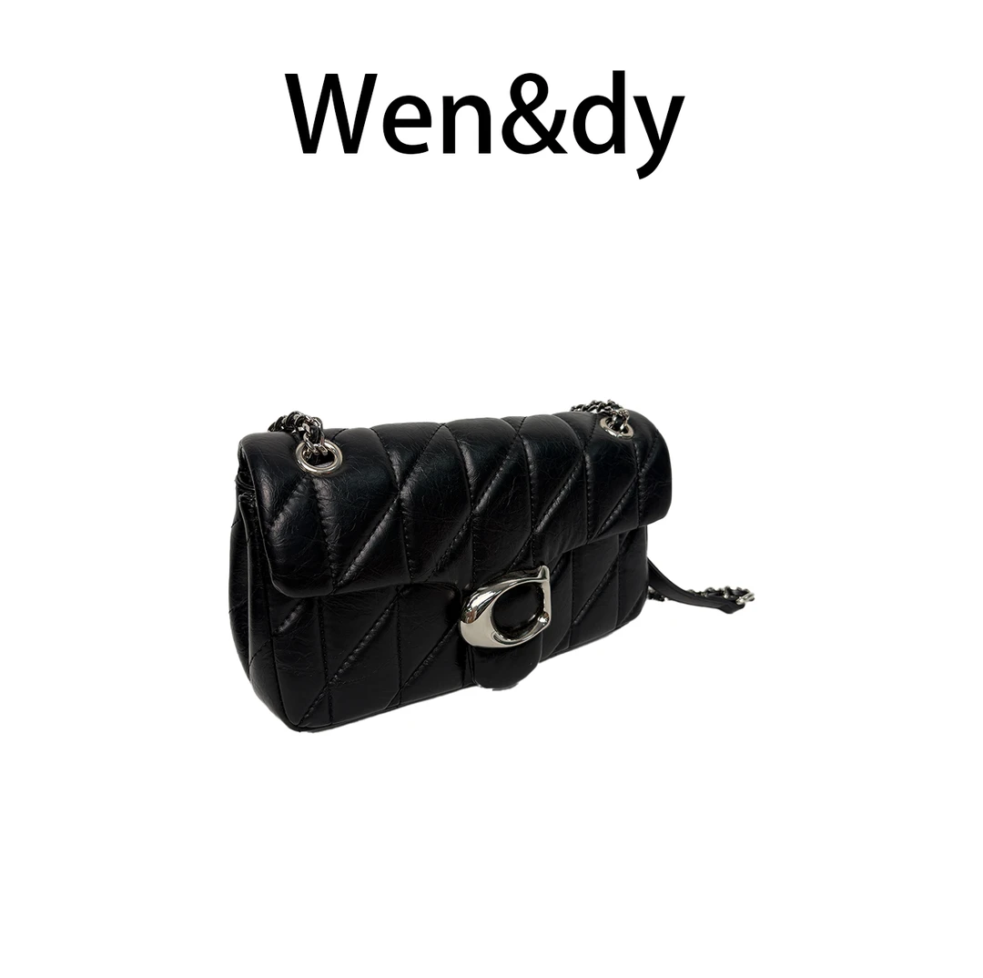 女士菱格纹绗缝单肩斜挎包高级腋下包