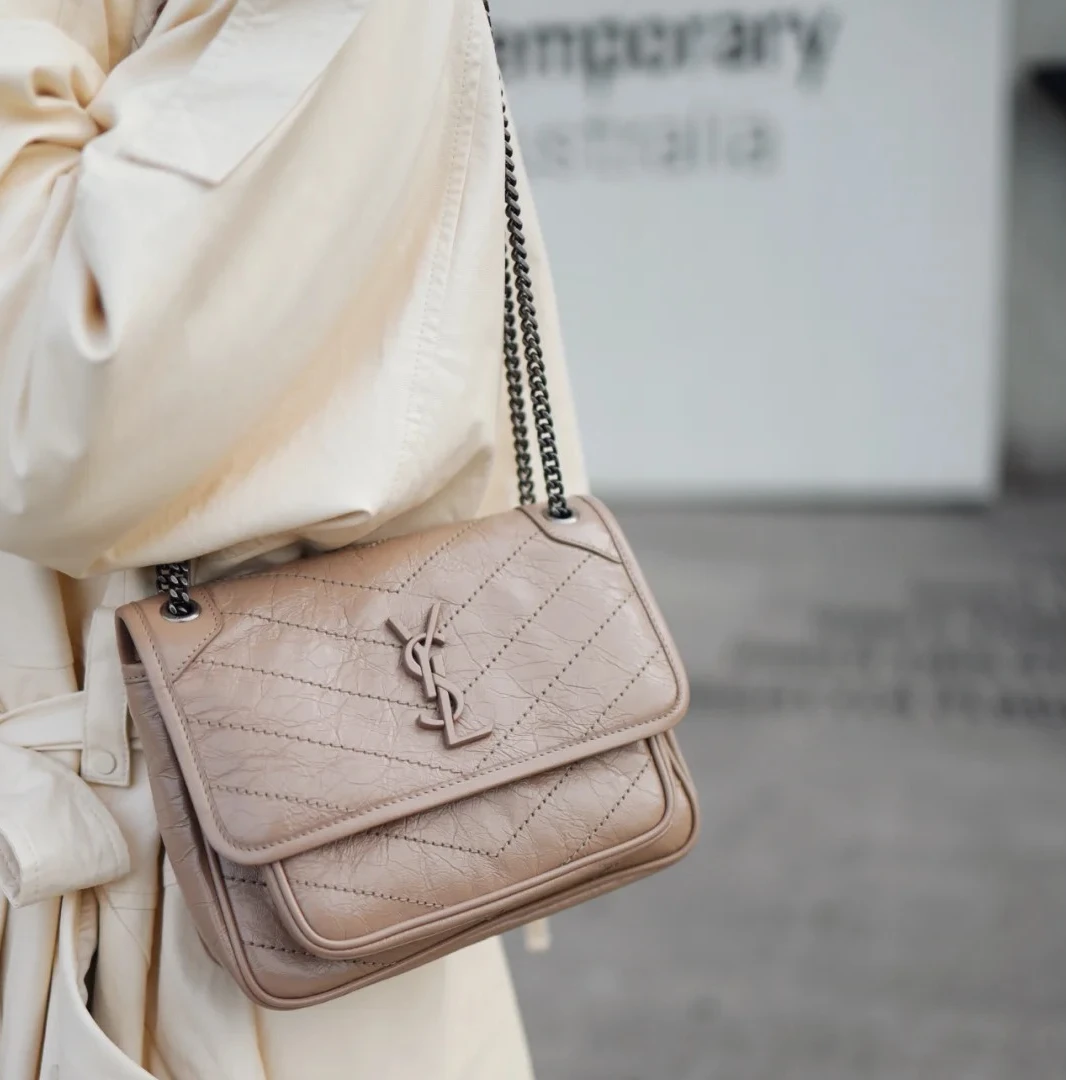 95新 YSL/圣罗兰 ysl niki中号奶茶色/98新/严选