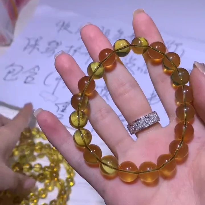 【逍遥严选】琥珀蓝珀约9mm圆珠手串*719/135/多样性发/1件