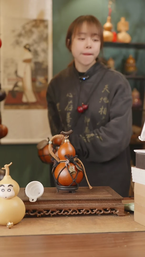 【闪购商品】155号精品天然大漆工艺防渗内胆酒葫芦~