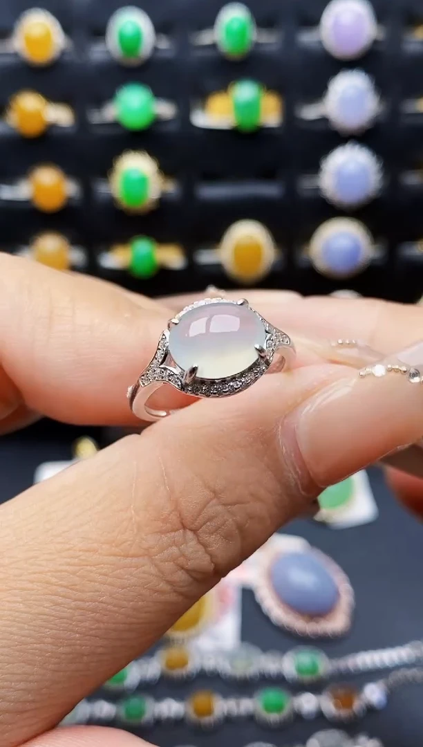 银S925镶嵌戒指翡翠1063