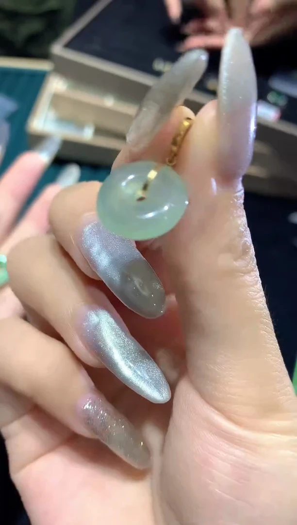 翡翠18K金镶嵌吊坠(不含链)杨教授MJ78443303