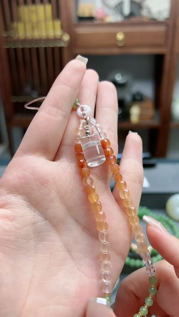 【闪购商品】水晶挂件未镶嵌红兔毛水晶挂件*2 DN