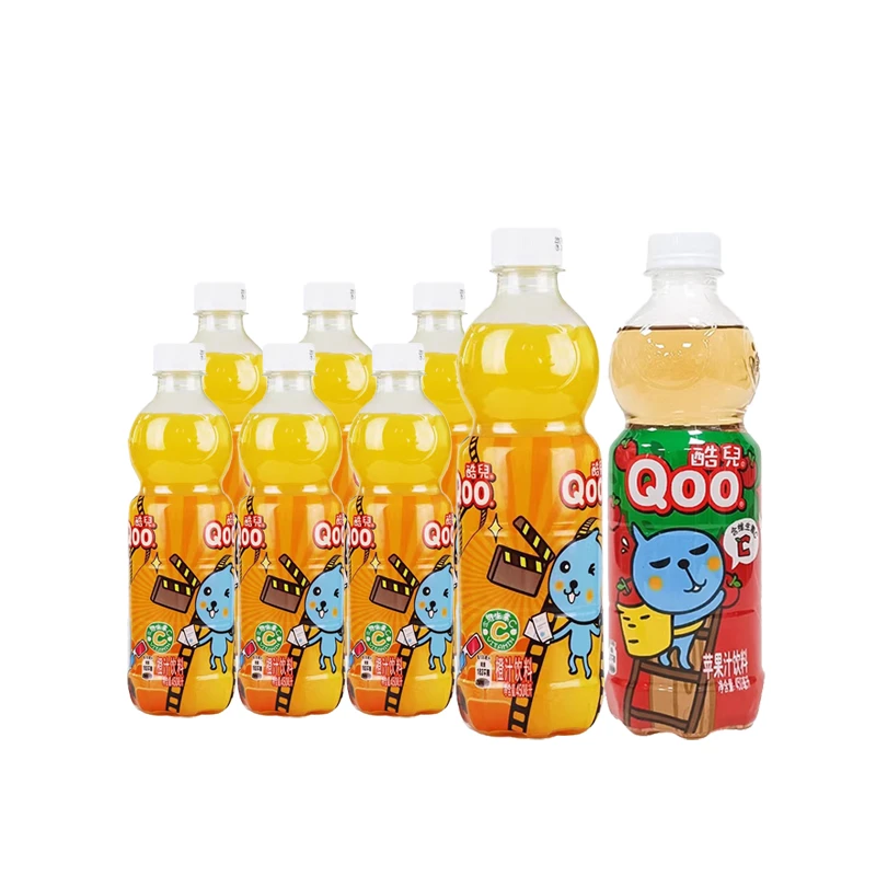 可口可乐 美汁源酷儿Qoo 橙汁/苹果汁 果味果汁饮料 450ML×6瓶