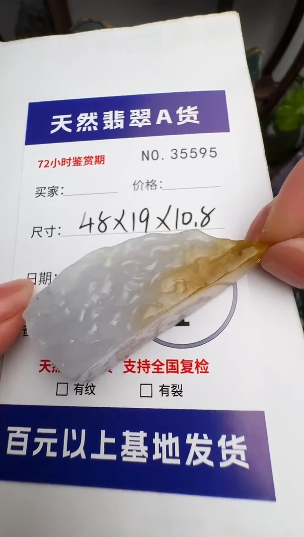 颈饰未镶嵌翡翠原石35595