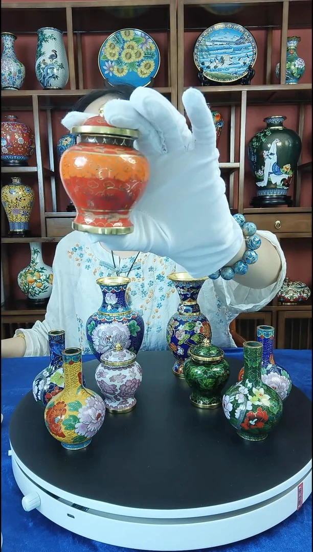 手工艺品琉璃3寸将军罐 红色