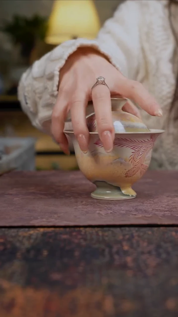 杯景德镇陶瓷杯碗柴烧多人