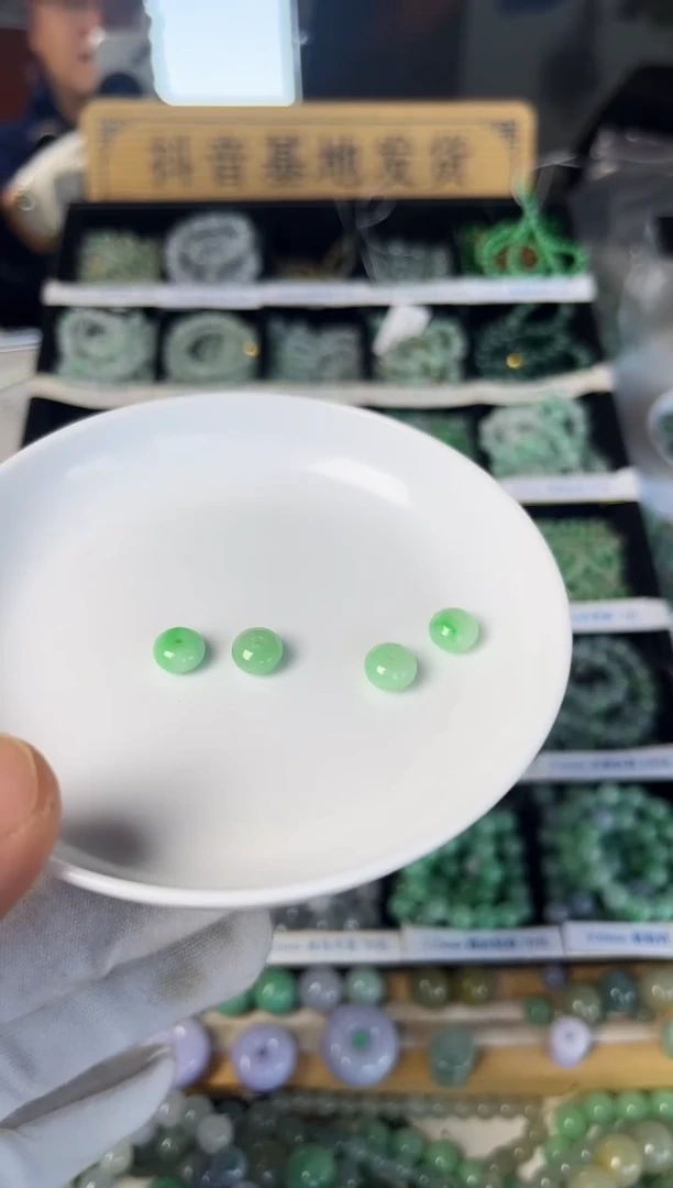 散珠翡翠翡翠算盘4颗