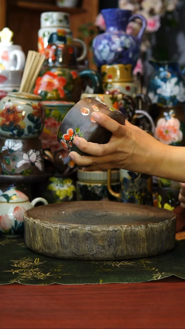 花瓶/杯子/碗29景德镇手工高温釉下彩