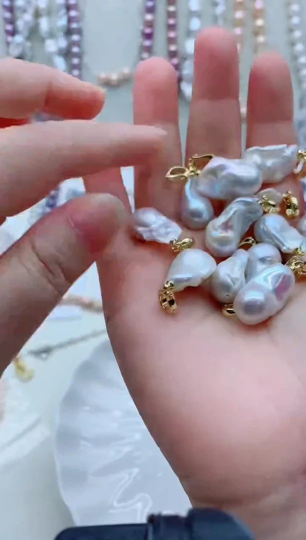淡水珍珠合金吊坠(不含链)淡水珍珠吊坠多样性发其一