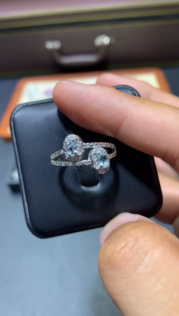 海蓝宝石戒圈未镶嵌F21【多样性发其一】