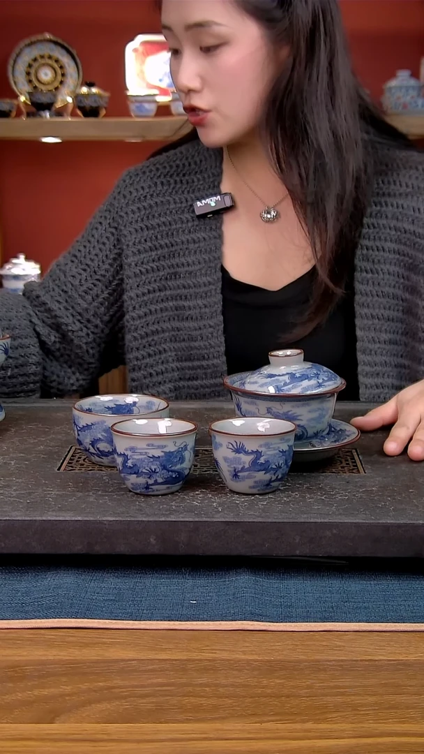 简装家用款4件套 老陶泥开片纹陶瓷茶具