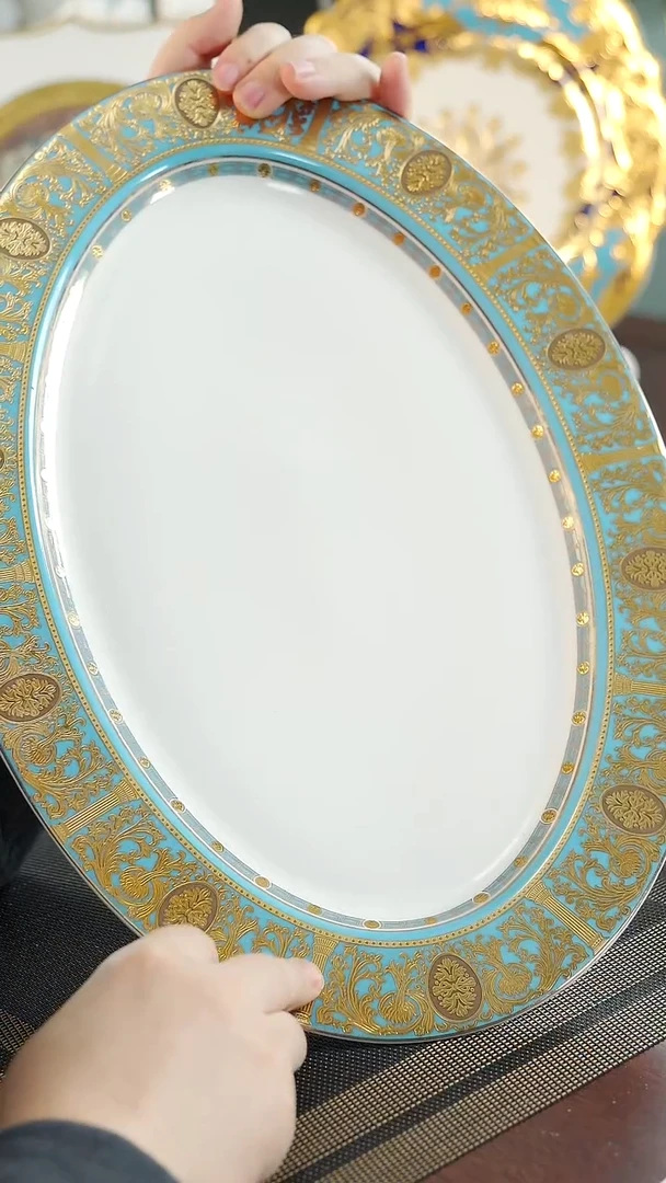 【闪购商品】瓷片16英寸鱼盘  微瑕 福利价