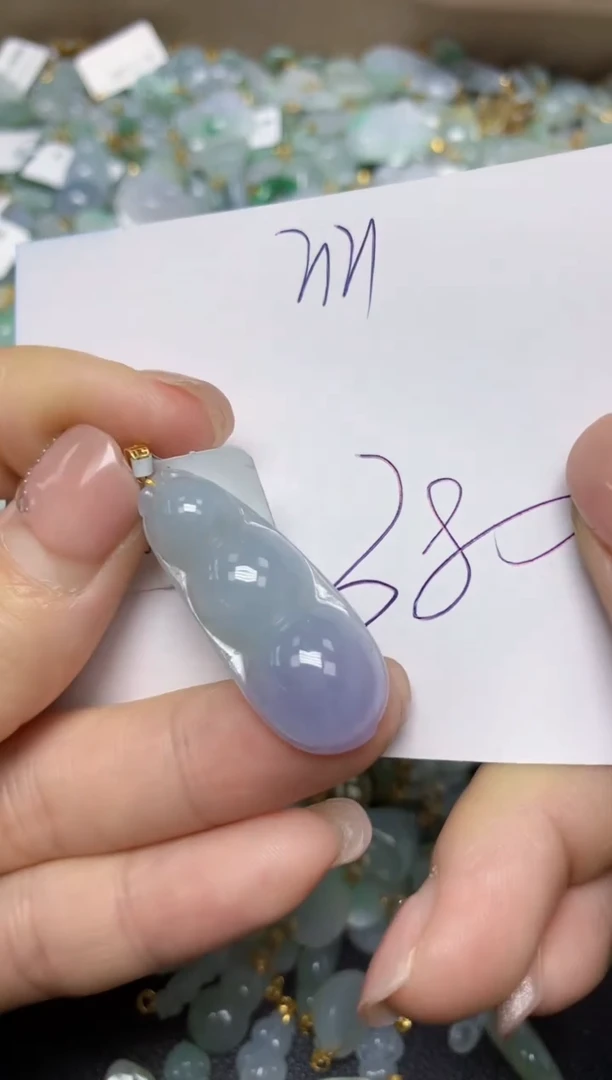 【闪购商品】翡翠挂件18K金镶嵌 天然翡翠A货