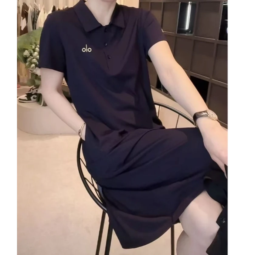韩版夏季polo领设计感减龄时尚百搭连衣裙2025气质显瘦裙子