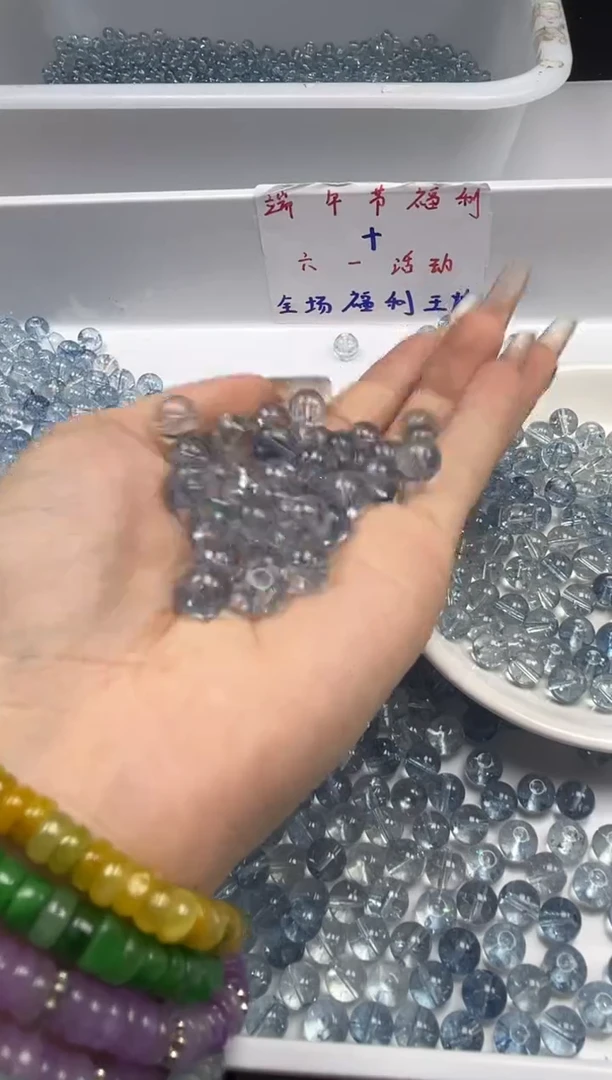 未镶嵌颈饰水晶w1660海蓝宝托帕8mm*30颗