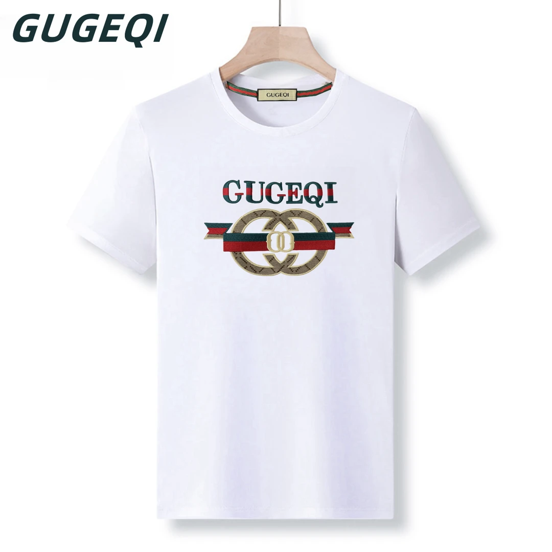GUGEQI-古哥奇-夏季刺绣舒适百搭T恤-7702