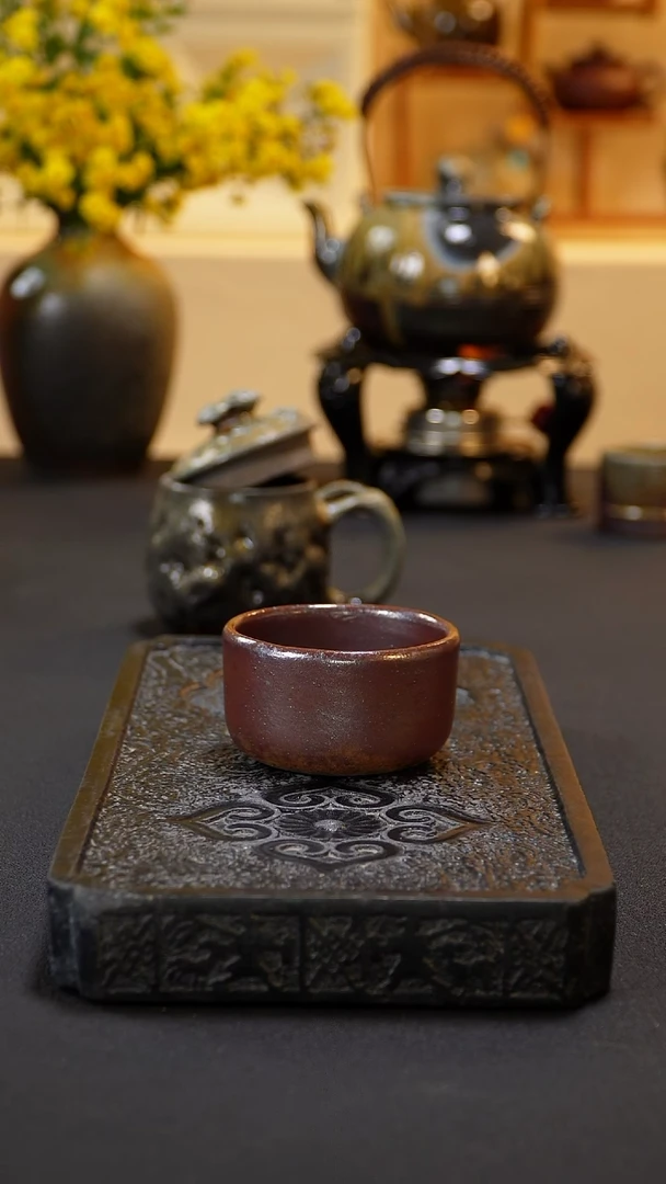 茶壶紫砂纯自然柴烧