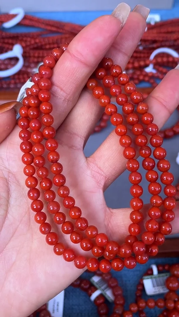 未镶嵌手串南红玛瑙N46凉山瓦西料玉化锦红多圈