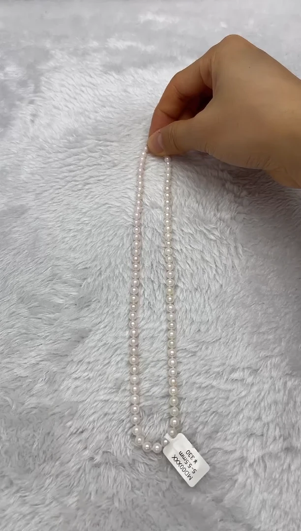 项链银S925镶嵌海水珍珠AK5-5.5mm