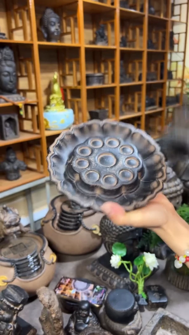 陶土【火山泥】莲蓬壶承