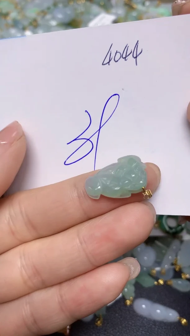 【闪购商品】翡翠挂件18K金镶嵌 天然翡翠A货