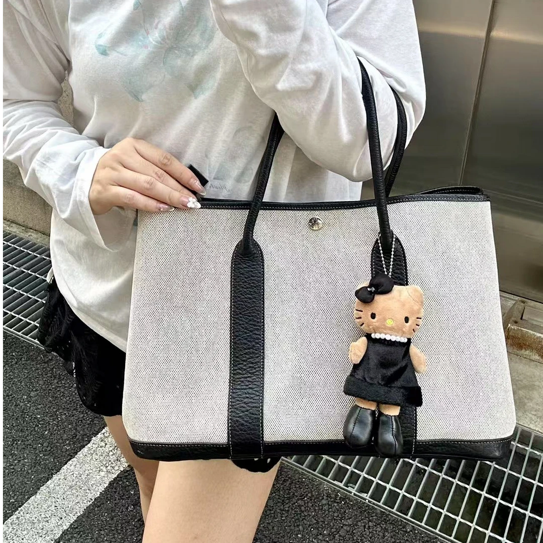 95新 Hermes/爱马仕 熊猫色花园36手提包
