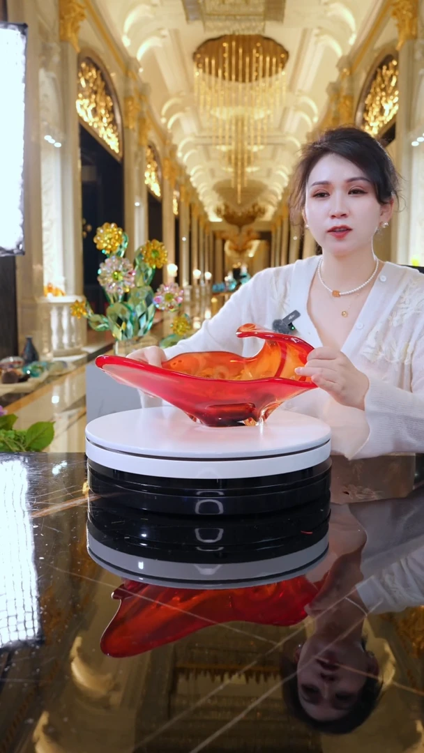 摆件JY0064琉璃艺术果盘